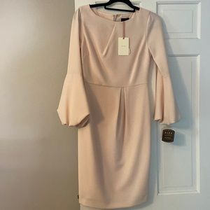 Soft pink bubble sleeve dress